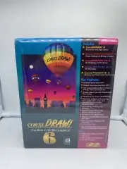 Vintage NEW Corel Draw 6 Cd ROM The Best In 32-Bit Graphic 4 Discs Windows 95