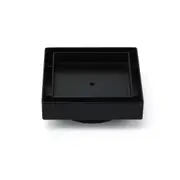 Black Square 100mm Tile Insert Floor Drain 304SUS Shower Grate 80mm Outlet Waste