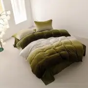 Army Green Gradient Comforter California King White Cal King-104"*96" 2-green