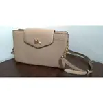 MICHAEL KORS MOTT 風琴鏈條包 LG CLUTCH XBODY BISQUE