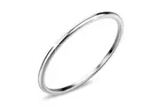 Solid 925 Sterling Silver Round Tubular Stacking Ring