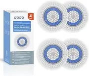 Brushmo Facial Cleansing Brush Heads compatible with Deep Pore Brush Head, 4 pack