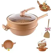Micro-Pressure Clay Non-stick Health Cooker, Multifunctional Non-stick Micro Pressure Cooker, for Family Meals, Soups, Stews, and More (A)