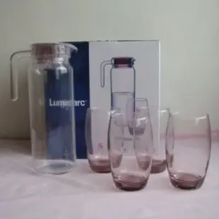 Luminarc 樂美雅冷水壺杯組 N5172 ~ 一壺四杯 玻璃 全新
