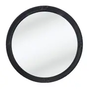 French Classic Black Round/Circle Mirror 100 cm - SML