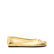 [Marni] Marni Bow-detail Ballet Flats 36 IT GOLD