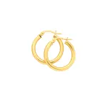 9ct Gold 15mm Polished Hoop Earrings
