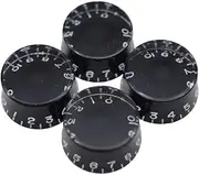 [Dopro] 4pcs USA(Imperial) LP Guitar Speed Dial Knobs 24 Fine Splines Control Knobs for Gibson Les Paul/CTS Pots Black