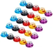 iFlight 20pcs M5 Lock Nuts CW Flanged Nylon Insert Aluminum Alloy Self-Locking Nuts for RC Drone Quadcopter Motor Prop Adapter FPV Parts - Only Black Color