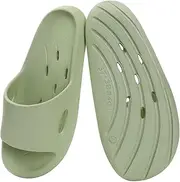 Shower Slides with Holes - Quick Drying Shower Slippers,Couple Style Quick Drying Beach Sandals Non-Slip Shower Massage Slides Women with Arch Support Pochy