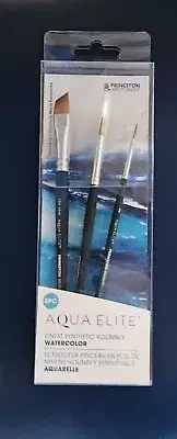 Princeton Aqua Elite Artist Brush. Synthetic Kolinsky 3pc