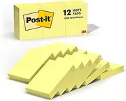 Post-it 653 Notes 34.9mm x 47.6mm, Canary Yellow, 34.9x47.6 mm