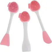 LOLIPPYY Silicone Face Wash Makeup Tools 3pcs Exfoliating Brush Set for Women Mask Applicator