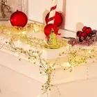 10 Feet 30 LED Christmas String Light Metal Berry Beaded Garland Light String ✿