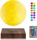 Magnetic Floating Moon Lamp - Spinning 3D Printing Moon Lamp Levitating 16 Color