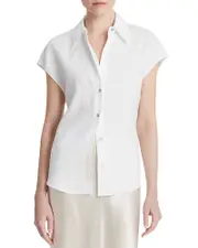 Vince Linen Cap Sleeve Shirt