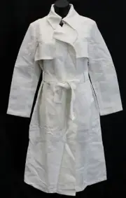 Banana Republic Women's Linen-Blend Trench Coat CD4 Iced Vanilla Small NWT