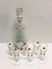 Brand New Hand made Crystal Decanter Set Made in Poland (8 pieces)