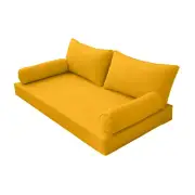 |COVER ONLY| Style 2 Full Piped Trim Daybed Mattress Bolster Pillow Covers AD108