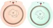 PENIKOKO 2Pcs Portable Wash Basin Collapsible Face Washtub for Easy Carrying Storage Adorable Design for Washing Face Feet Lightweight Practical for Home Use