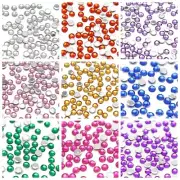 2000 Acrylic Round Faceted Rhinestone Gem Flatback Gems 3mm 10ss Pick Your Color