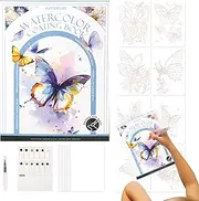 Watercolor Paint Set | Travel Watercolor Kit with Palette and Brush,Miniature Painting Kit with 12 Colors, Multifunctional Art Supplies Students for Journal