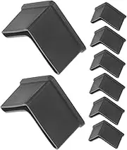 Homoyoyo 8pcs Heavy Duty Angle Iron Foot Caps Bed Frame Leg Protectors Non Slip Furniture Feet Covers Easy Installation for Stability and Floor Protection Black