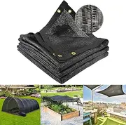 Mklsit Garden 40% Shade Cloth, 10 x 20 FT Shade Mesh Tarp with Reinforced Brass Grommets, Black Outdoor Sunblock Shade Cloth Cover for Plants, Greenhouse, Patio, Chicken Coop, Tomatoes Sun Shade Net