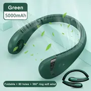 Portable Mini Bladeless Leafless Neck Fan Hanging Air Cooler USB Rechargeable