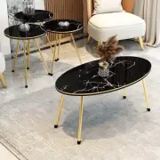 4 Piece Living Room Table Set, 1 Coffee Table and 3 Nesting Tables, NO-Tools Ass