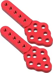 Anneome 2pcs Shock Absorbing Bracket Car Metal Stand Angle Adjustable Stand Height Adjustable Stand Curved Shock Bracket Metal Adjustable Mount Red Aluminum Alloy