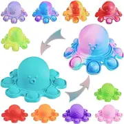 Octopus Pop It 6 Pack Octopus Push Pop Reversible Silicone Bubble Fidget Sensory Toy