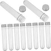 Zerodeko 10pcs Candy Box Bottles Lids Tea Portable Reusable Overnight Filler Candy Shape Tubes Serving Candy Supply Wedding Candy Container Household Candy Container Silver