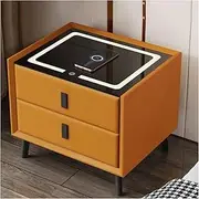 Smart Bedside NightStand with 2 Drawer for Bedroom Living Room, Bedside Furniture with Adjustable LED Lights