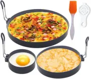 8" Omelette Ring,6" Pancake Ring,4" Griddle Egg Ring,Non-Stick Stainless Steel E