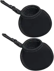 Sosoport 2pcs Golf Cleaner Bags: Ball Utility Bags with Soft Interior Tee Holder Ball Protector Portable Golf Carry Pouch for Men Black