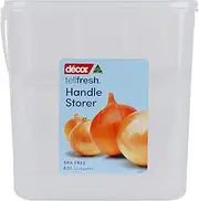 Decor Tellfresh Super Square Food Storer with White Handle, 8.5 Litre Capacity