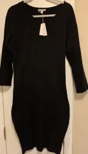 James Perse Dress Size 4 Black NWT STYLE WQG6872 $265