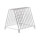 Chopping Cutting Board 10 Slot Rack Chrome Plated Steel