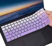 Keyboard Cover for Microsoft Surface Laptop 6/5/4/3 13.5" & 15", Surface Book 3 13.5" & 15" - Protective Skin Accessories, Ombre Purple