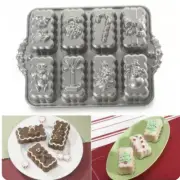 Holiday Baking Pan Christmas Mini-Loafs Nordic Ware Cake Pan Cast Aluminum