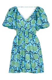 De Loreta Tati Puff Sleeve Cotton A-Line Minidress
