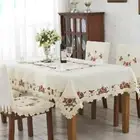 Tablecloth Thicken Luxury Embroidered Rectangle TableCover Chair Cover Dustproof