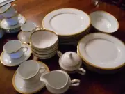 Charter Club Grand Buffet Gold Dinnerware, Dinner, Luncheon, Cereal Bowls, Cups