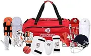Century 11PIECES Cricket KIT Set with Wheel Bag Cricket KIT Official Club Complete Set College Cricket KIT Set Full Size for Men Youth & Adult Cricket Set
