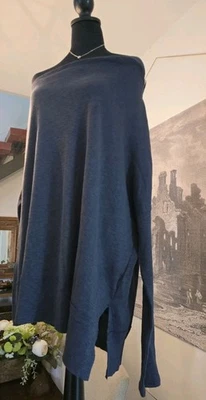 NWT Free People WE THE FREE Get Together Long Sleeve Top Gray Size L Retail $58