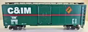 HO Scale Bachmann Silver Series 40' Box Car Chicago & Illinois Midland Kadee's