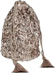 [Maya Deluxe] Women's Handbag Ladies Sequin Bag for Bridesmaids Sparkling Drawstring Coin Purse Pouch for Evening Prom Party Clutch, One Size