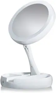 Lighted Makeup Mirror,Double Sided 10X Magnifying Mirror,Vanity Mirror with L...
