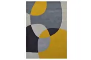 Modern Handmade Wool Rug - Pebbles 6232 - Yellow/Grey